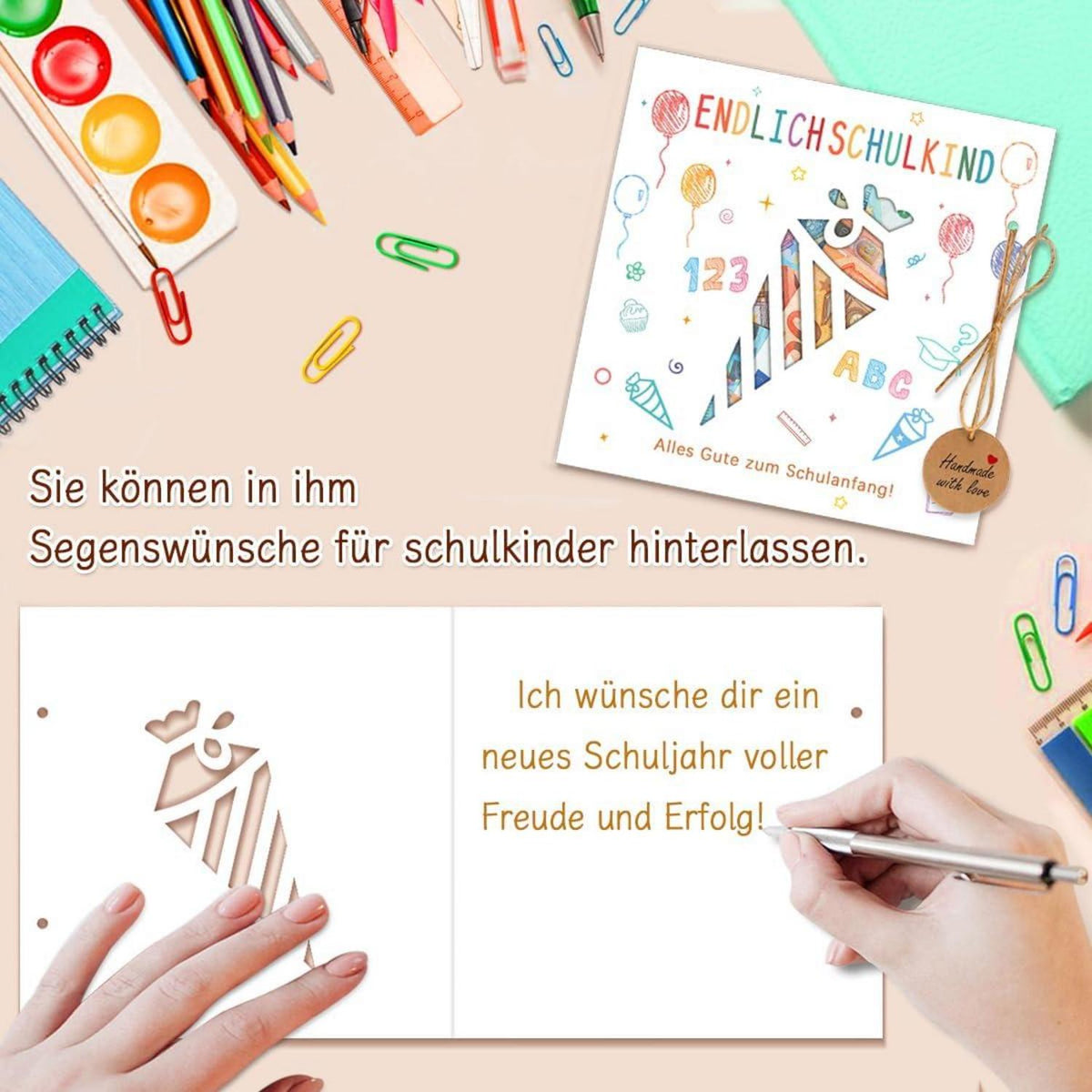 Einschulung Geldgeschenk Verpackung Umschläge Karte Mädchen Jungen