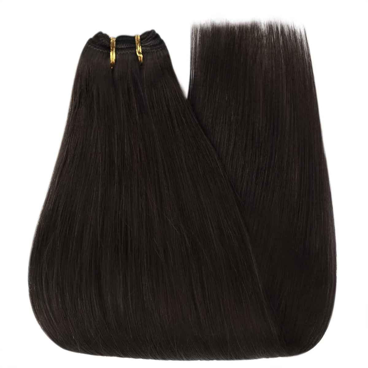 Echthaar Tressen Dunkelbraun 35cm – Volumen & Länge
