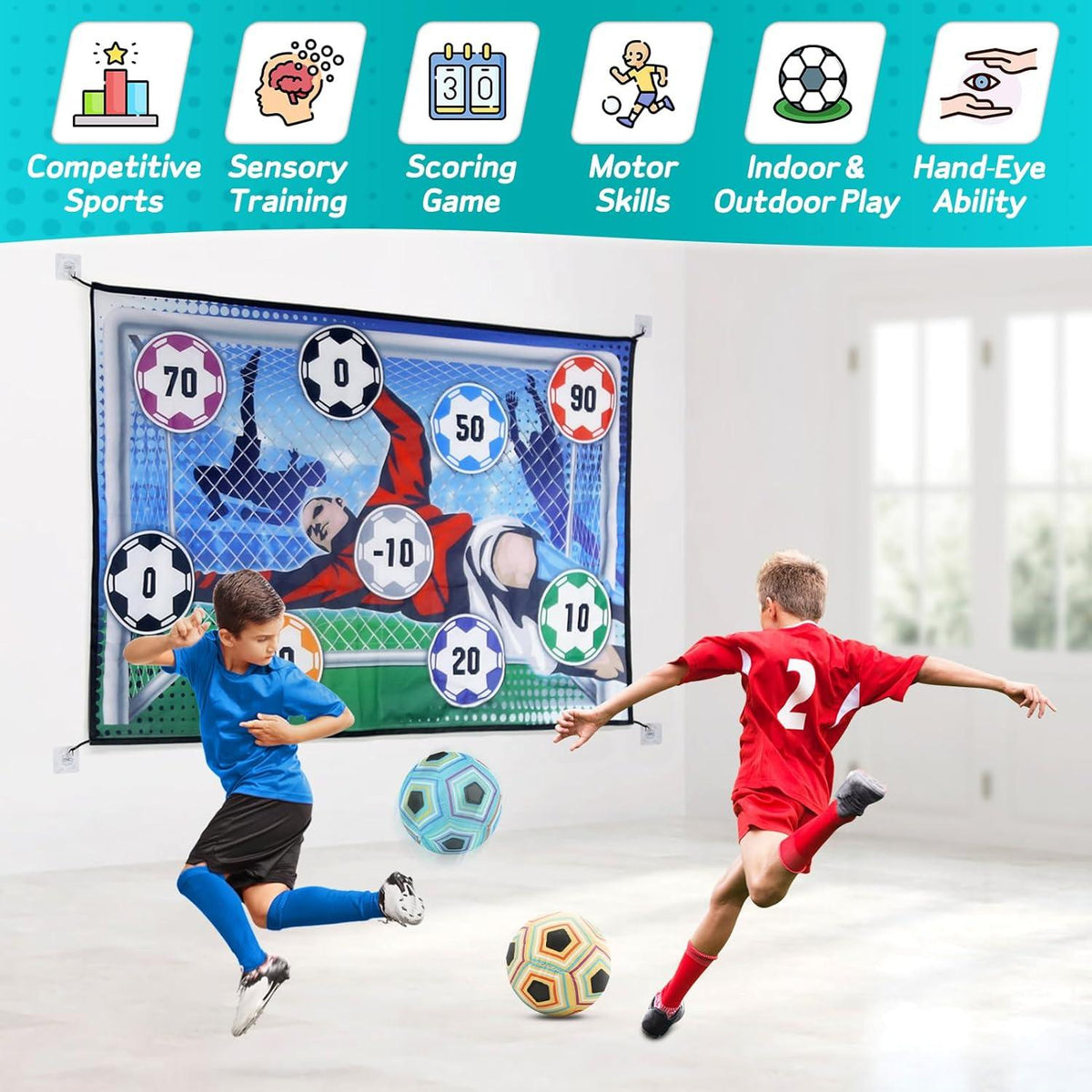 YIMORE Fußball Spielzeugset Indoor Outdoor Kinder 3-12 Jahre