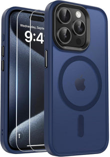 Magnetische iPhone 15 Pro Hülle mit Schutzfolie und starker