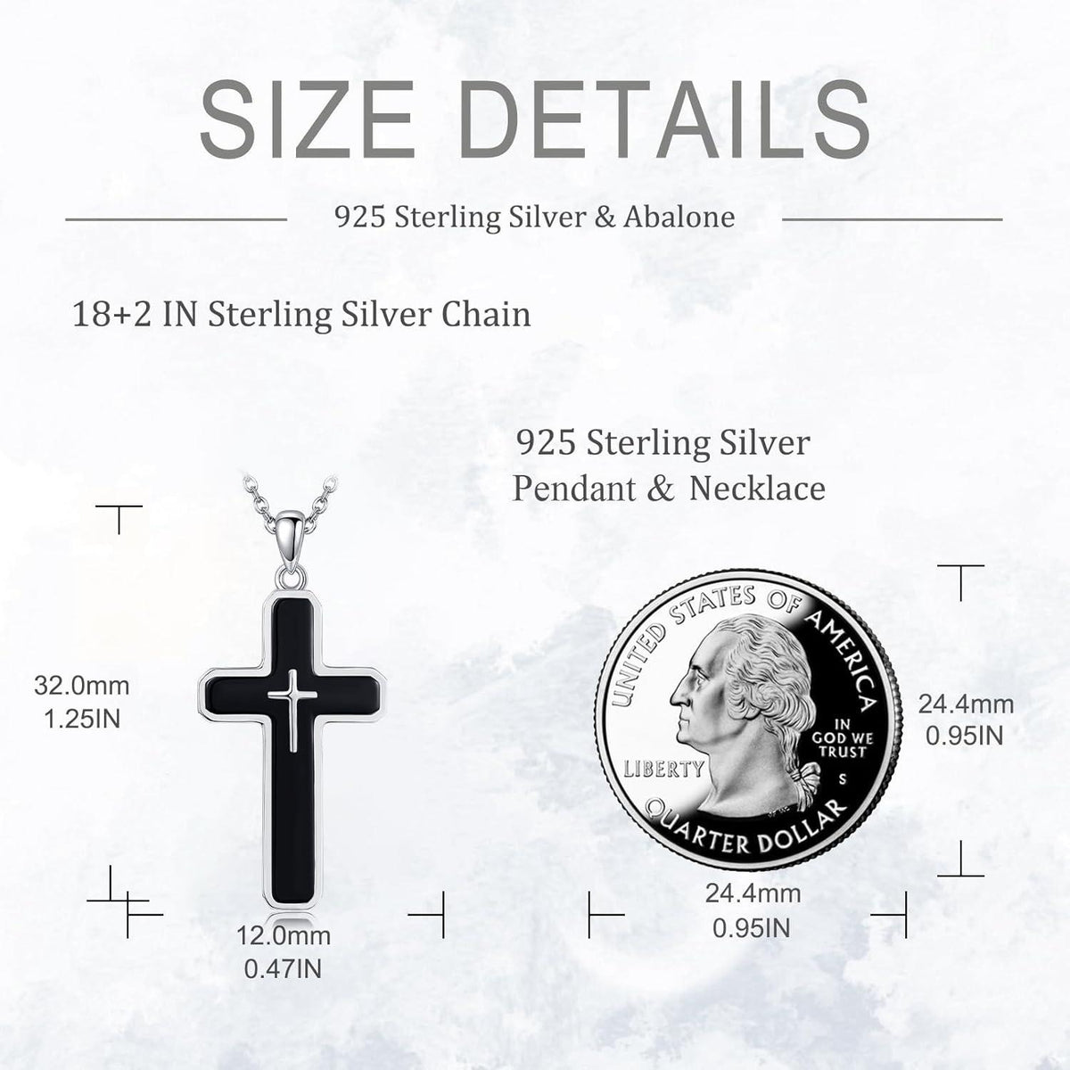 925 Sterling Silber Kreuz Anhänger Halskette Männer Frauen Geschenk