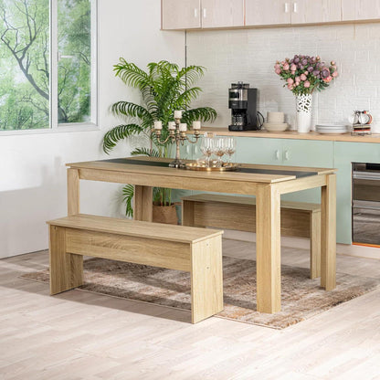 Esstisch Eiche Schwarz 160x80cm – Küchentisch Holz