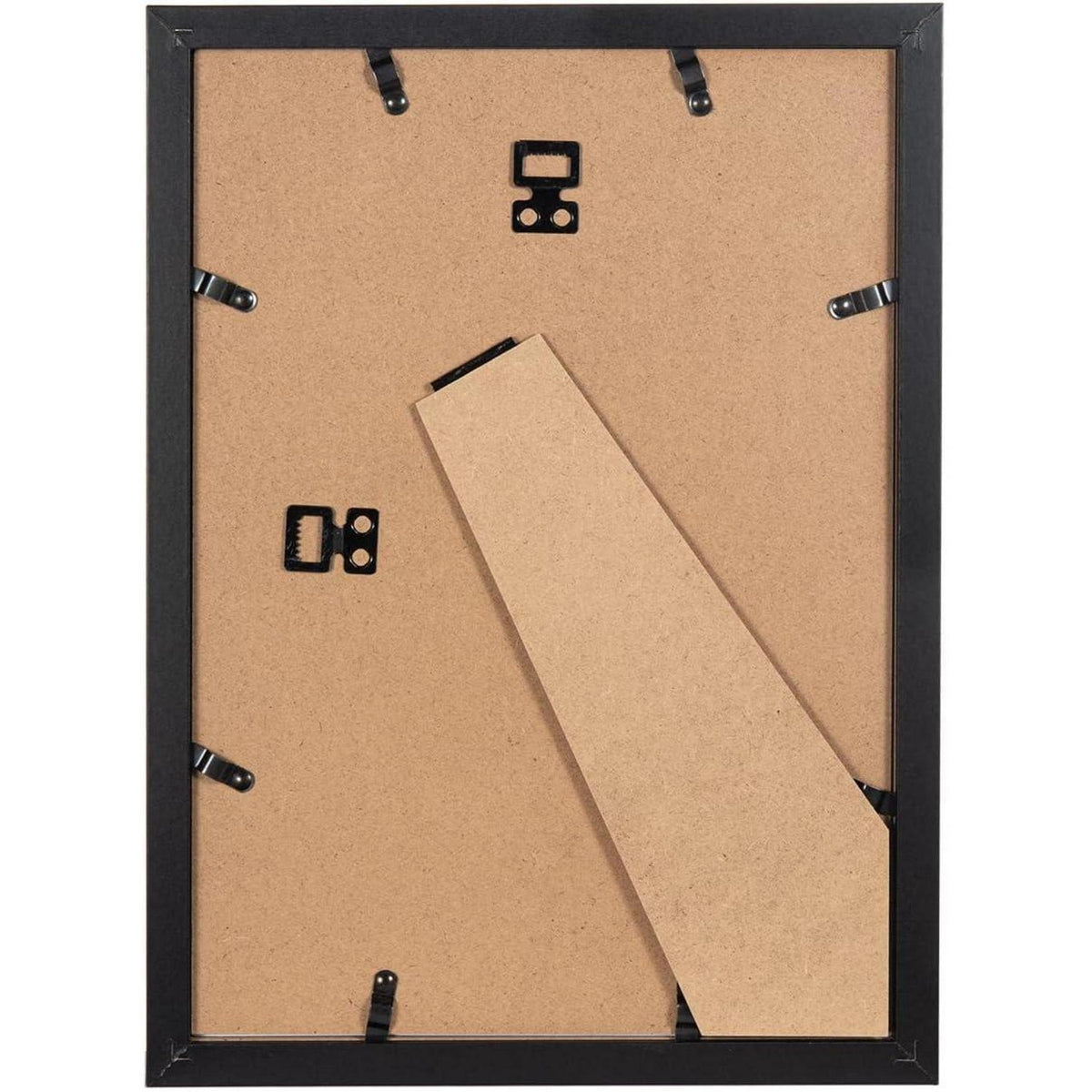Holz Bilderrahmen A4 Schwarz mit Passepartout Wand/Tisch