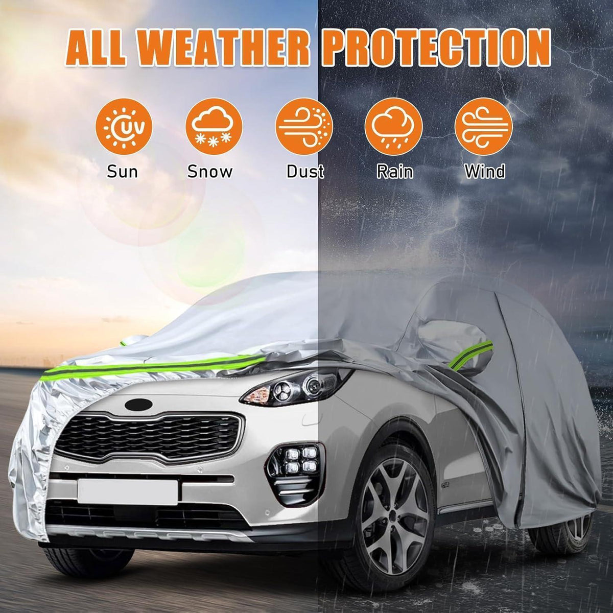 Wasserdichte Autoabdeckung Kia Sportage 2010-2025 – Allwetter Schutz