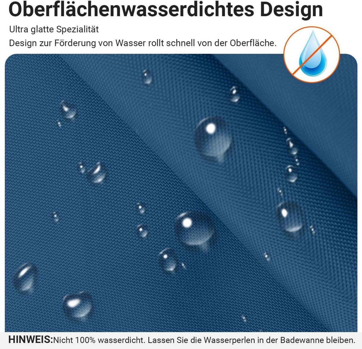 Duschvorhang Dunkelblau Polyester Textil