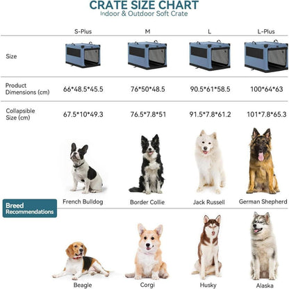 Faltbare Hundebox mit Stoffbezug – Sicher & Komfortabel für Reisen