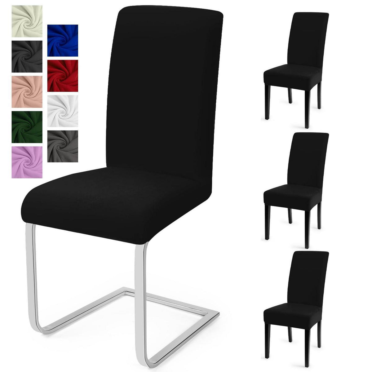 Stuhlhussen 4er Set – Moderne Stretchbezüge für Esszimmerstühle
