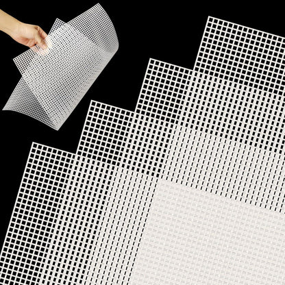 4er Set Kunststoff Leinwand Große Löcher 33x50,5 cm für Handarbeit