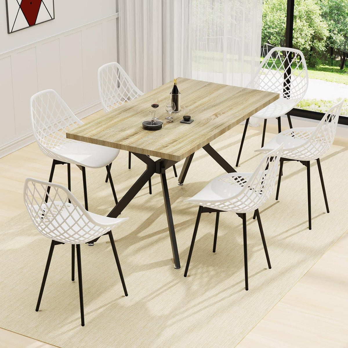 LEWE Esstisch Holz 140x80cm - Robuster Küchentisch für Familie