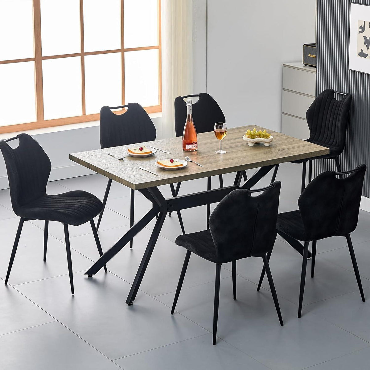 LEWE Esstisch Holz 140x80cm - Robuster Küchentisch für Familie