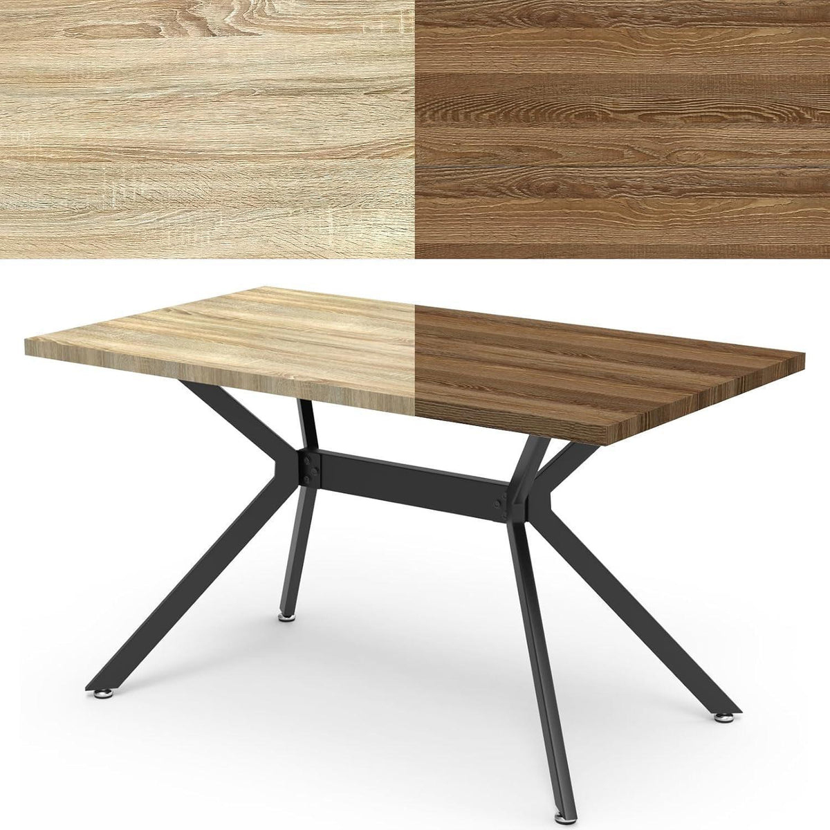 LEWE Esstisch Holz 140x80cm - Robuster Küchentisch für Familie
