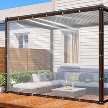 Abdeckplane Transparente Plane Wasserdicht mit Ösen 2x5m