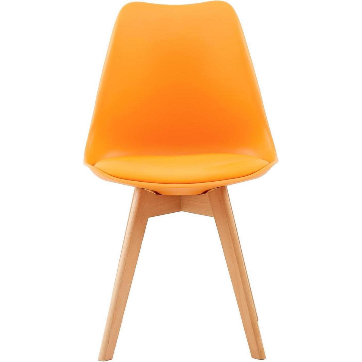 Esszimmerstühle Set 8 – Skandinavisch, Orange, Massivholz