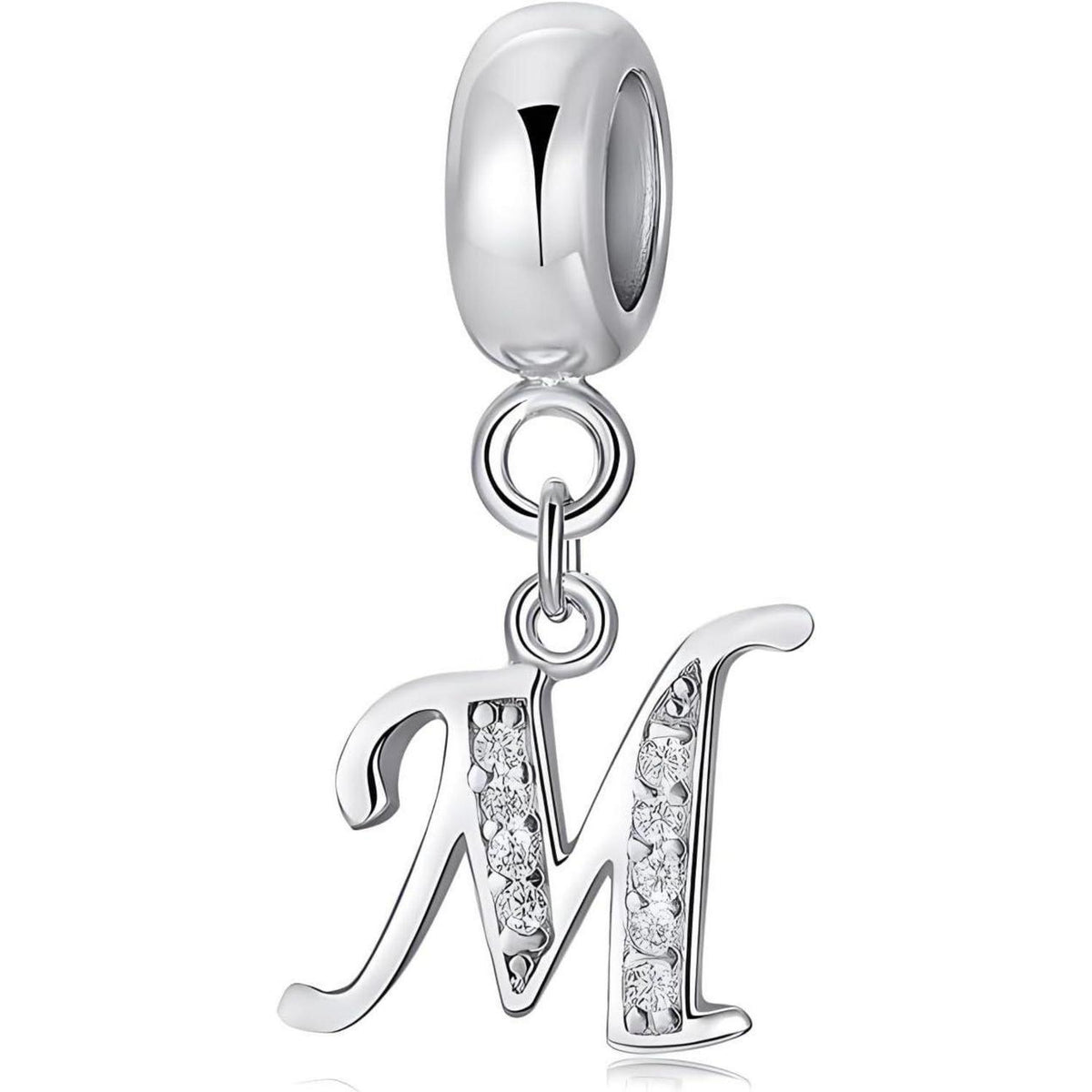 925 Sterling Silber Initial Charm Anhänger für Armbänder und Halsketten