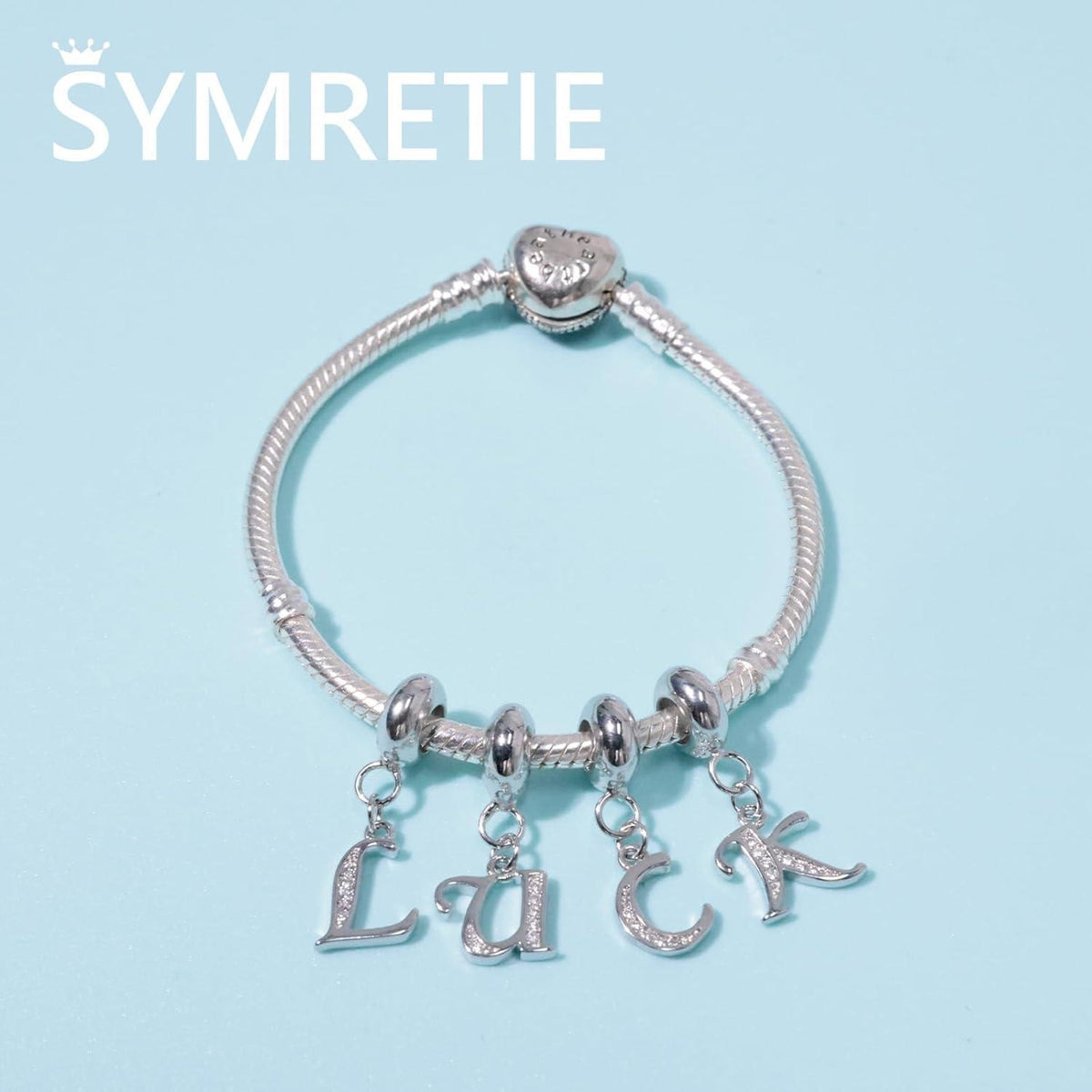 925 Sterling Silber Initial Charm Anhänger Buchstabe A-Z für Armband & Halskette