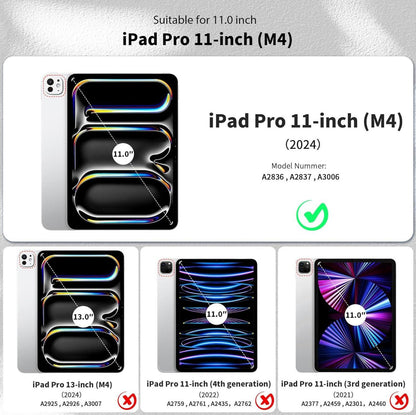 Schwarze PU-Leder iPad Pro 11 Zoll M4 Hülle Standfunktion