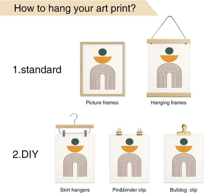 Boho Tiger Leopard Kunstdrucke Poster 30x40cm Set 3 Stück