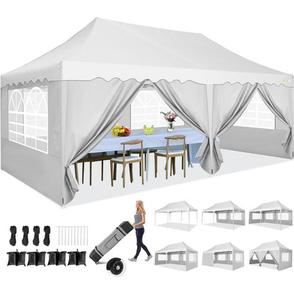 Faltpavillon 3x6 mit Seitenwänden – Wasserdicht & UV-Schutz