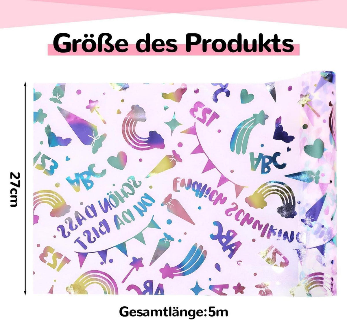 Einschulung Tischläufer Junge Mädchen 5Mx 27CM ABC