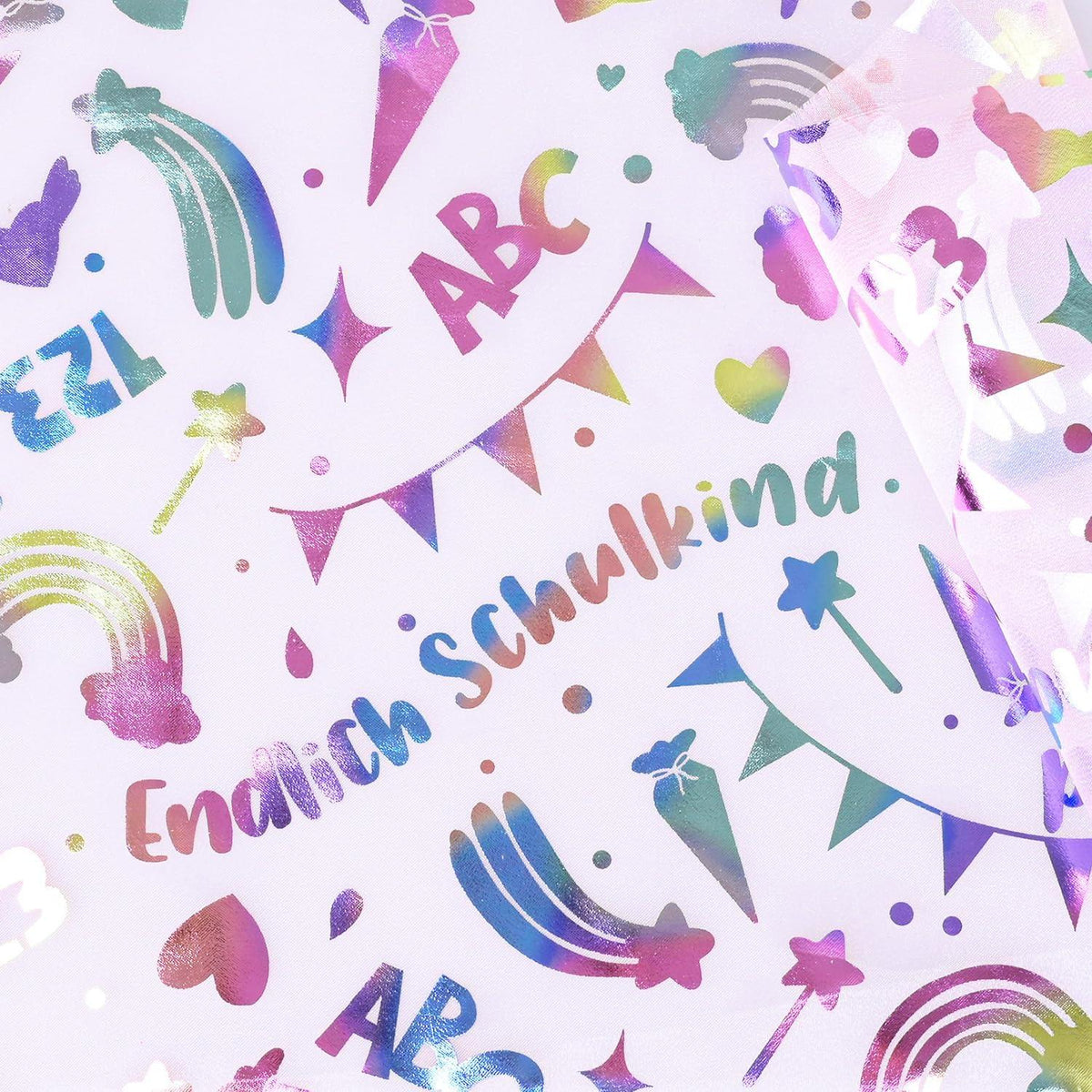 Einschulung Tischläufer Junge Mädchen Schulanfang Regenbogen ABC