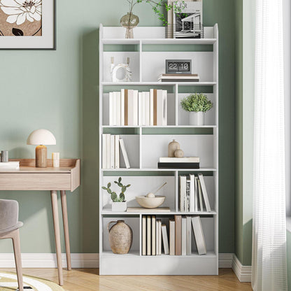 Weißes Bücherregal 6 Fach – 24 x 80 x 170 cm