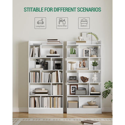 Weißes Bücherregal 6 Fach – 24 x 80 x 170 cm