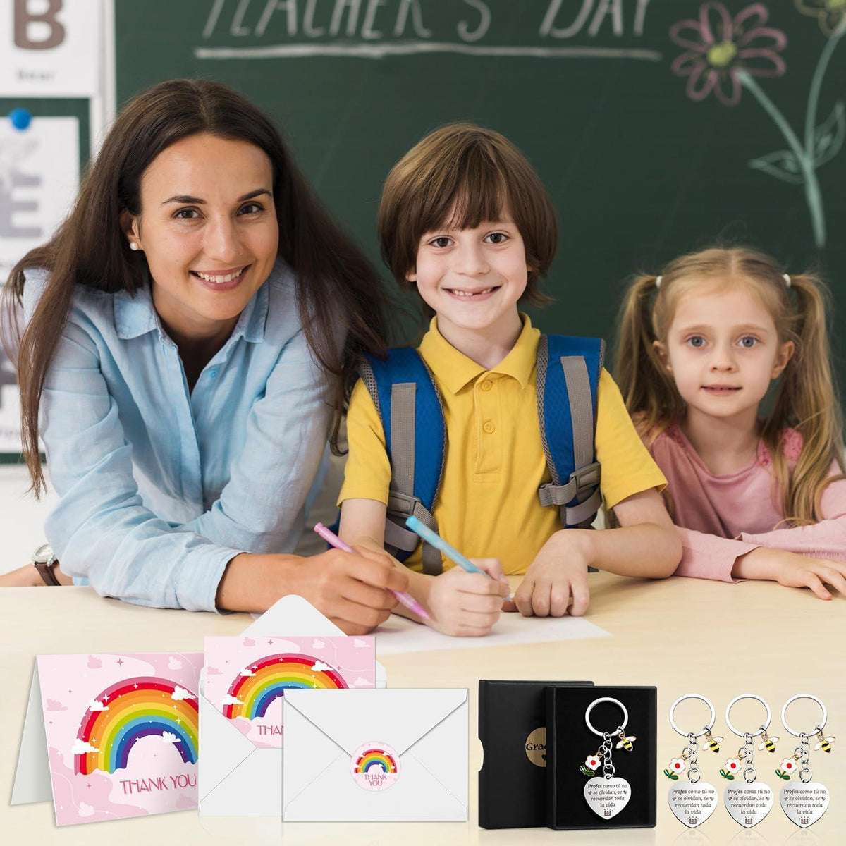 Lehrer Geschenk Schlüsselanhänger iZoeL rund Silber