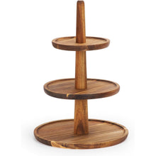 Etagere Tortenständer aus Holz mit Akazieholz Griff | 3