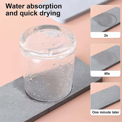 Wasserabsorbierende Kieselgur-Untersetzer 3er-Set Grau