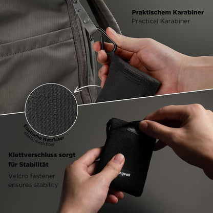 Picknickdecke klein mit Karabiner, ultraleicht tragbar für Picknick Strand Camping