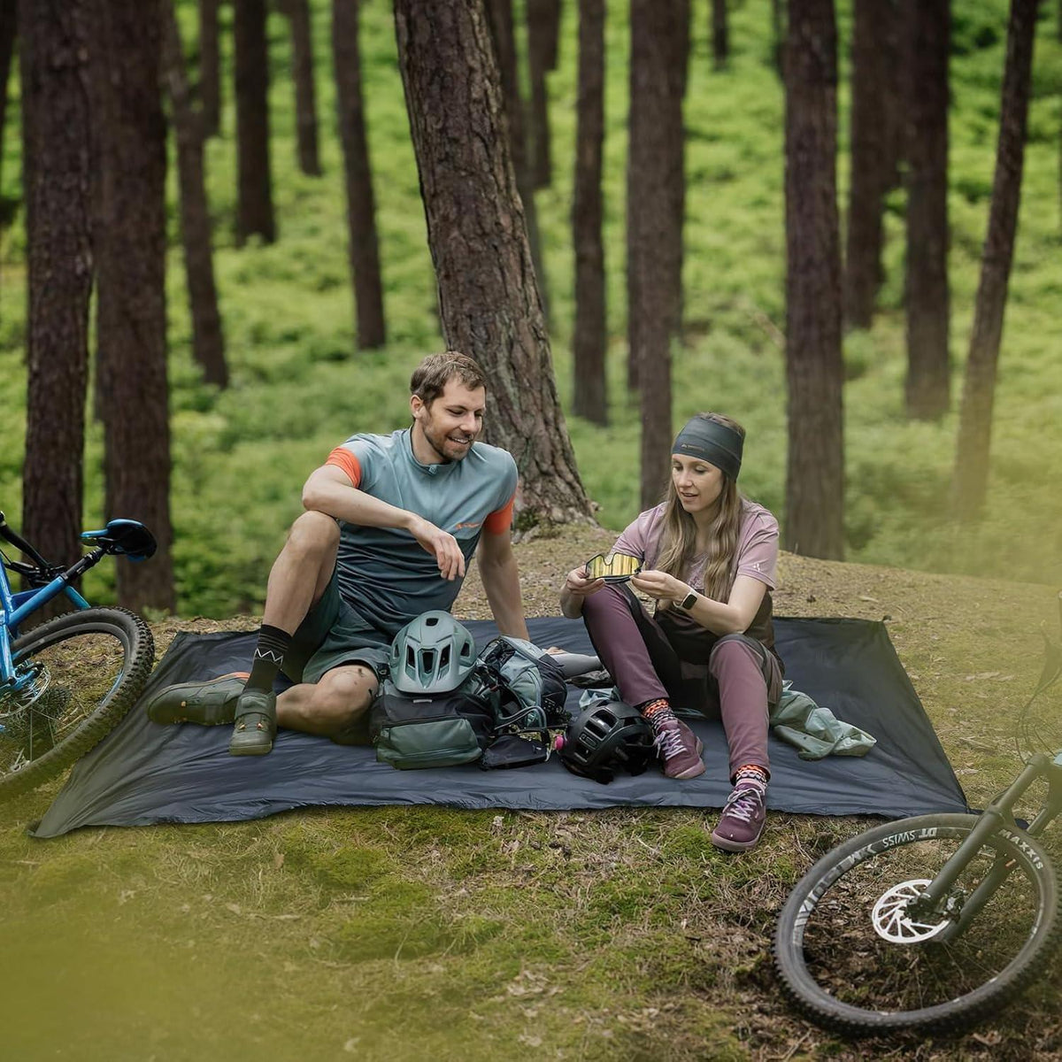 Picknickdecke Ultraleicht tragbar Strand Camping Picknick schwarz 2-3