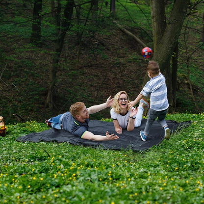 Ultraleichte Picknickdecke Schwarz Karabiner 110x180cm Outdoor Strand Camping