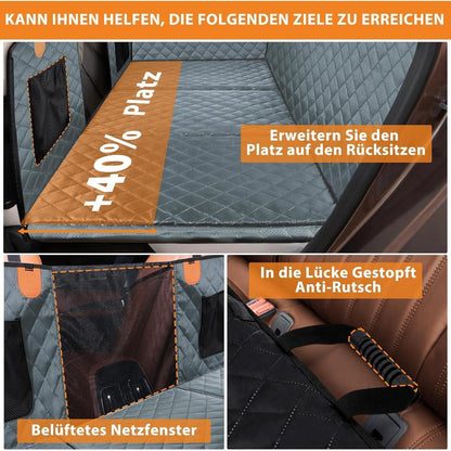 Hundedecke Auto Rückbank – Wasserdicht & Kratzfest mit Sicherheitsgurt