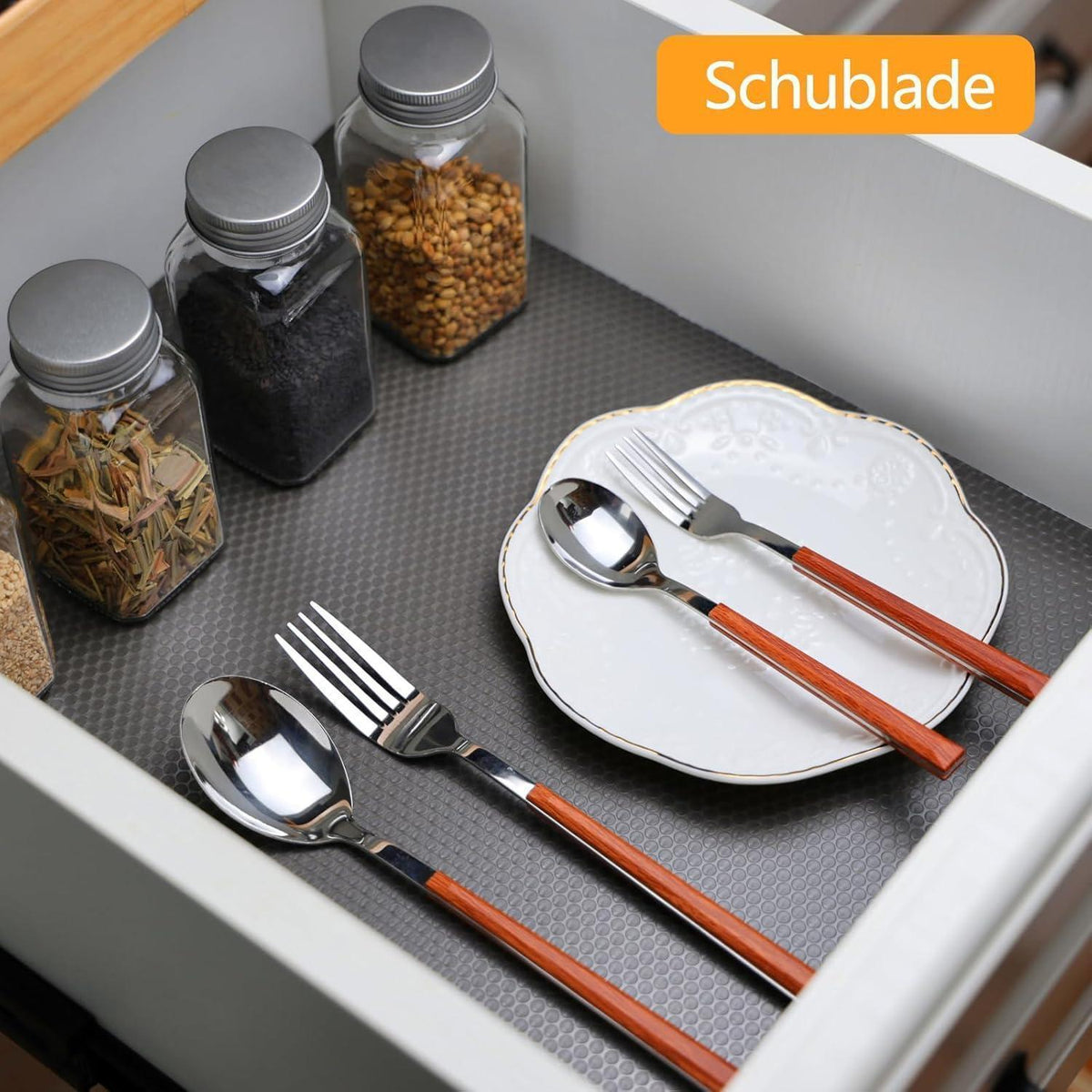 Schubladenmatte 30x600cm – Schneidbar, Rutschfest & Pflegeleicht