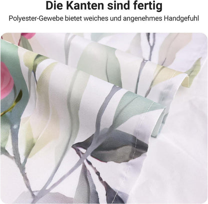Duschvorhang Blätter 180x200cm Antischimmel Polyester Textil Betthimmel