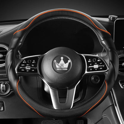 3D Auto Lenkradabdeckung Komfortgriff Massage, Orange Schwarz