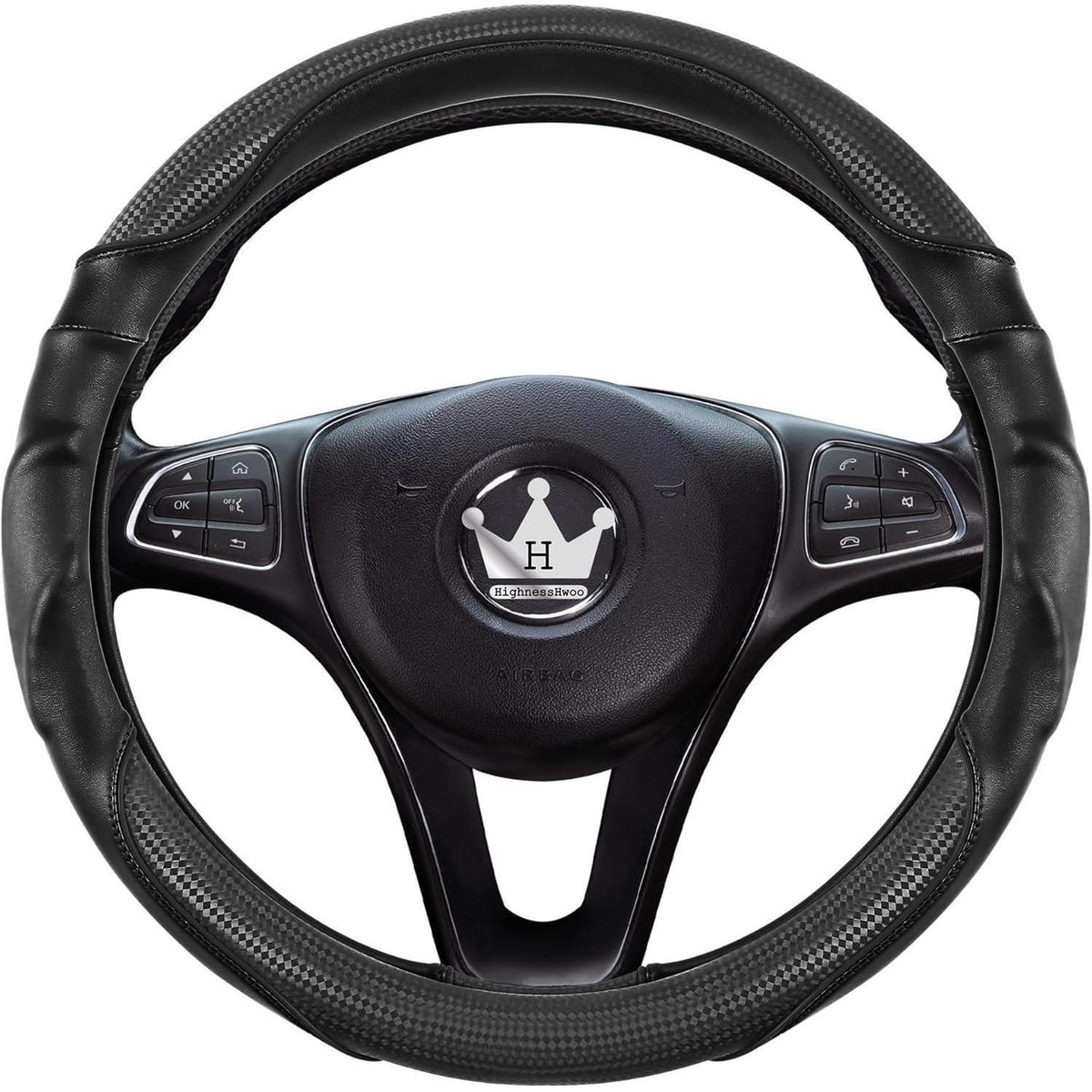 3D Auto Lenkradabdeckung Komfortgriff Massage Schwarz 39-41cm