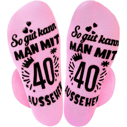 Geburtstags Socken Damen Baumwolle – Geschenkidee 40. Geburtstag