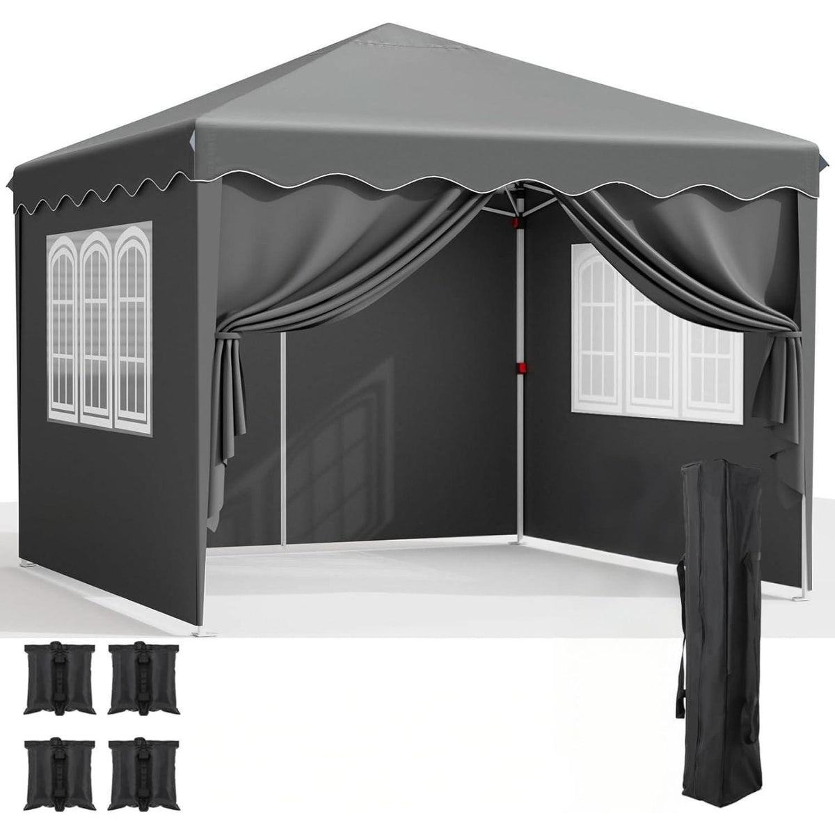 3x3 Pavillon Wasserdicht – Partyzelt mit Seitenwänden & UV-Schutz