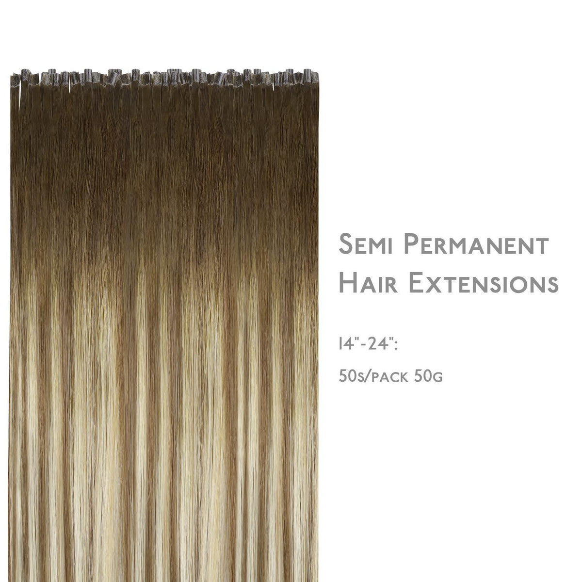 Echthaar Extensions U-Tip 45cm Ombré Braun-Blond