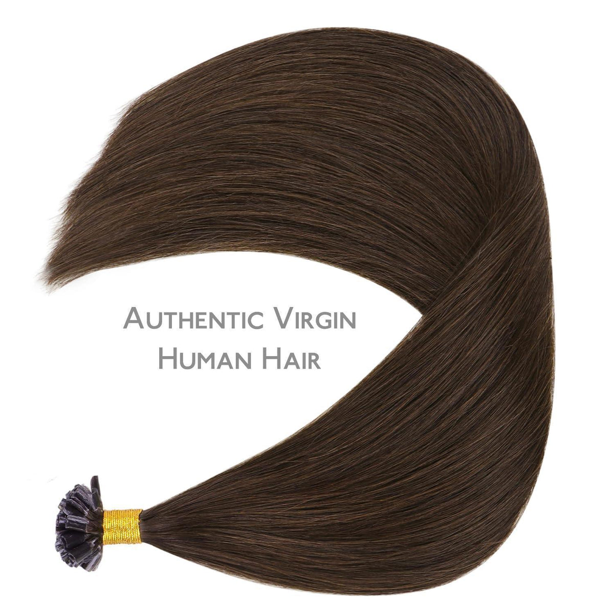 Echthaar Extensions U-Tip Schokoladenbraun 55cm