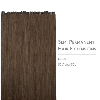Echthaar Extensions U-Tip, Helles Ash Braun, 55cm