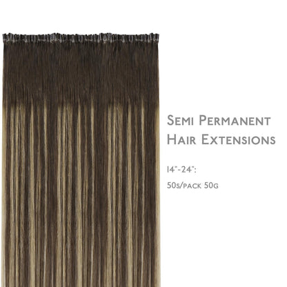 Echthaar Extensions U-Tip Bonding 60cm Schoko-Karamell