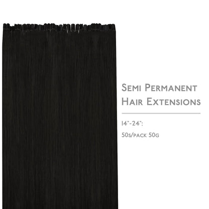 Echthaar Extensions U-Tip Schwarz 60cm - 50g