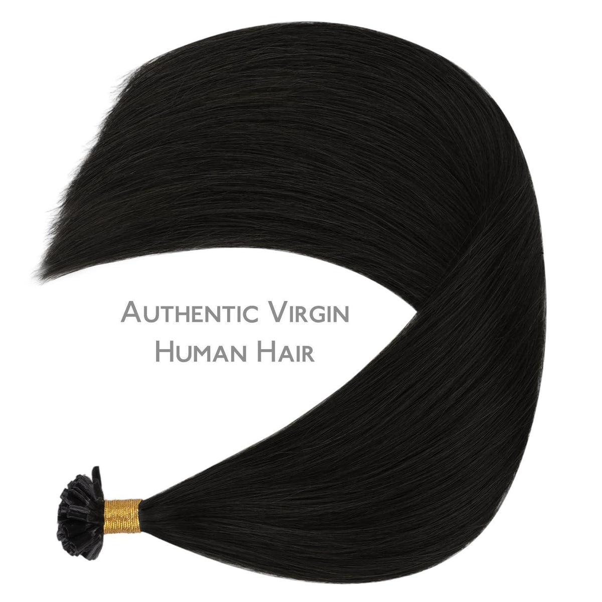 Echthaar Extensions U-Tip Schwarz 60cm - 50g