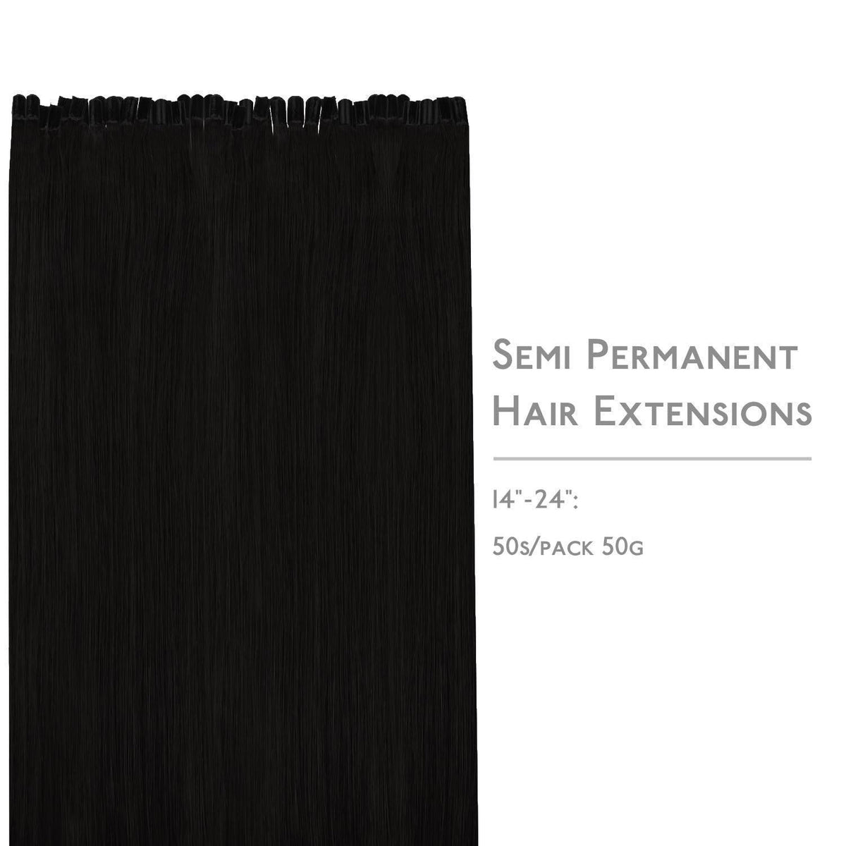 Echthaar Extensions U-Tip Tief Schwarz 55cm