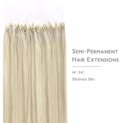 Remy Echthaar Microring Extensions Aschblond Highlights