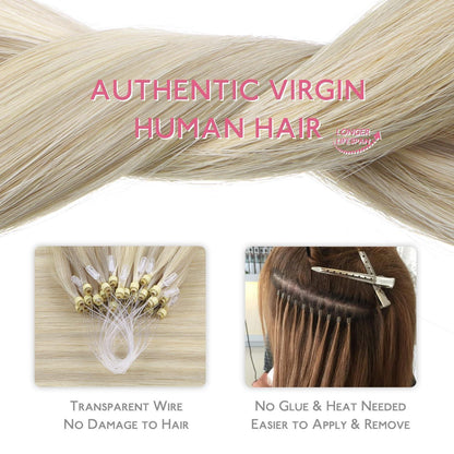 Remy Echthaar Microring Extensions Aschblond Highlights