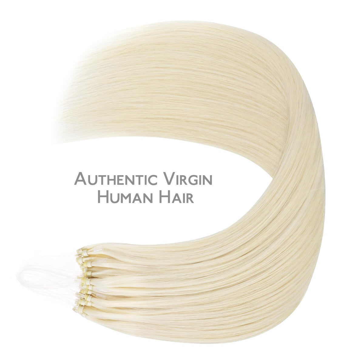 Remy Echthaar Microring Extensions Platinblond 45cm