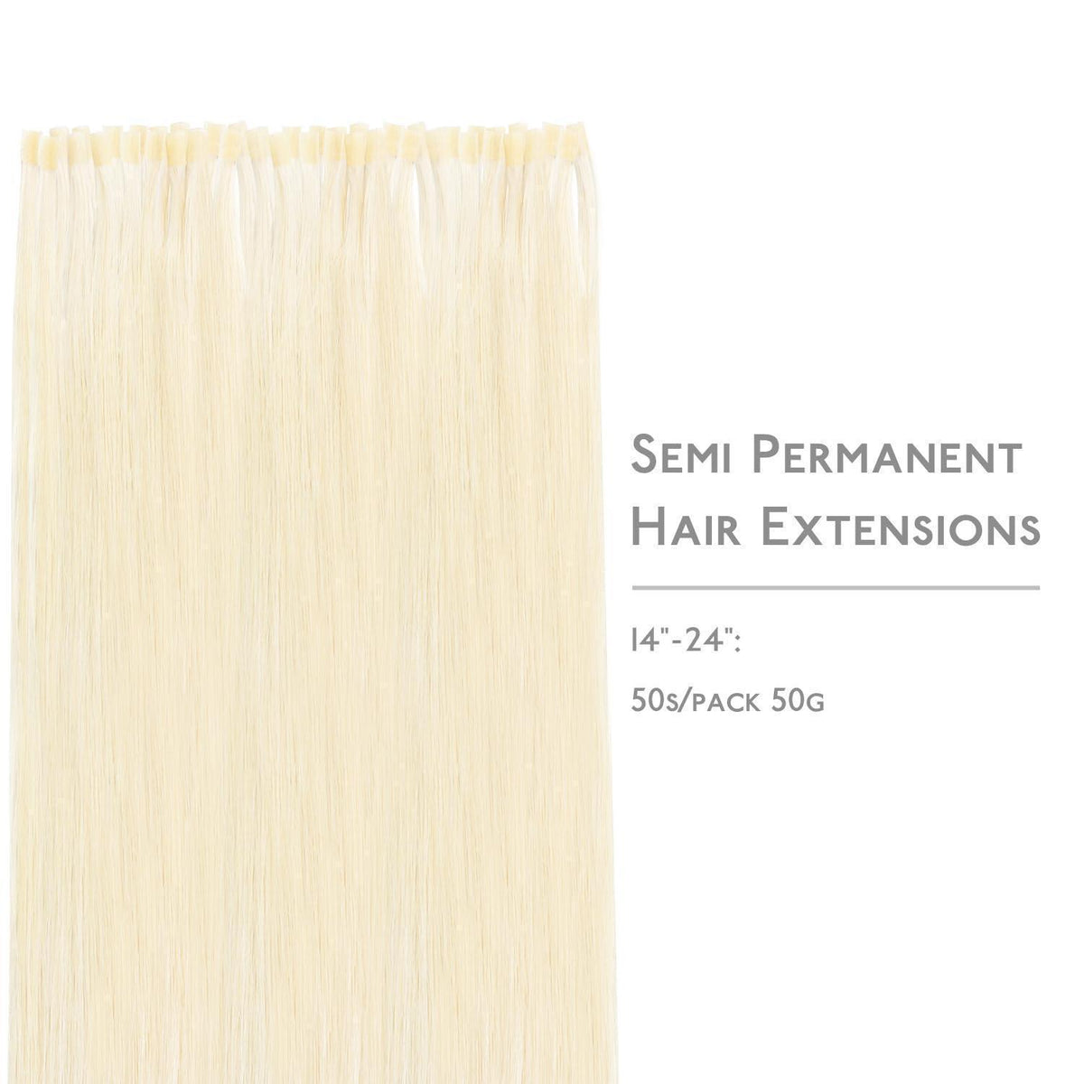 Echthaar Extensions U-Tip Platinblond 40cm 50g